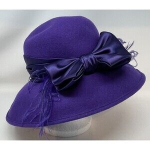 Betmar New York Wool Purple Hat With Bow